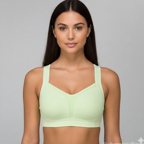 lululemon athletica Other - EXCELLENT Lululemon Ta Ta Tamer II Sports Bra 34C Stripe Mint Adjustable Straps